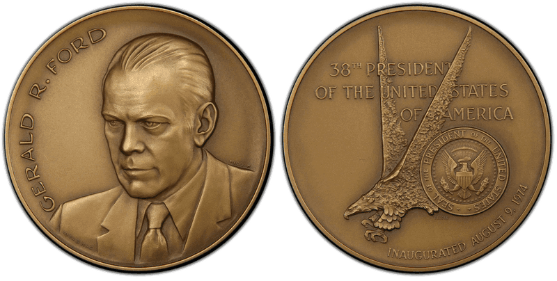 (1974) Medal Medallic Art Co. NY Bronze G. Ford Inauguration