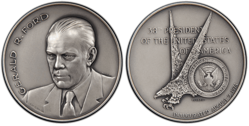 (1974) Medal Medallic Art Co. NY Silver G. Ford Inauguration