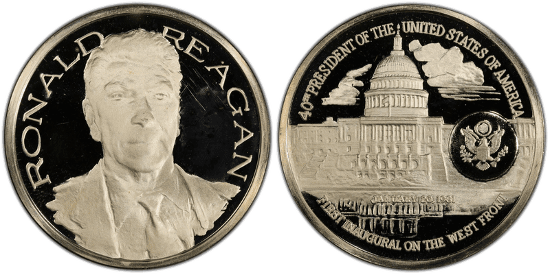 (1981) Silver Medal Ronald Reagan First Inauguration Medallic Art Co.
