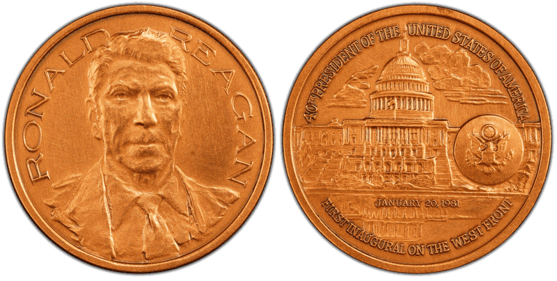 (1981) Medal Ronald Reagan First Inauguration Medallic Art Co. Copper