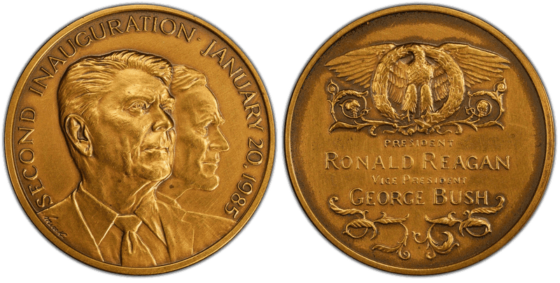 (1985) Bronze Medal Reagan 2nd Inauguration Medallic Art Co.