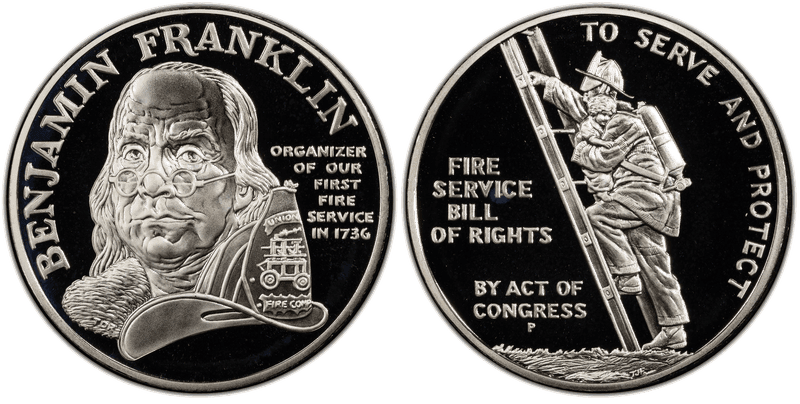 (1992)-P Medal Fire Service Silver