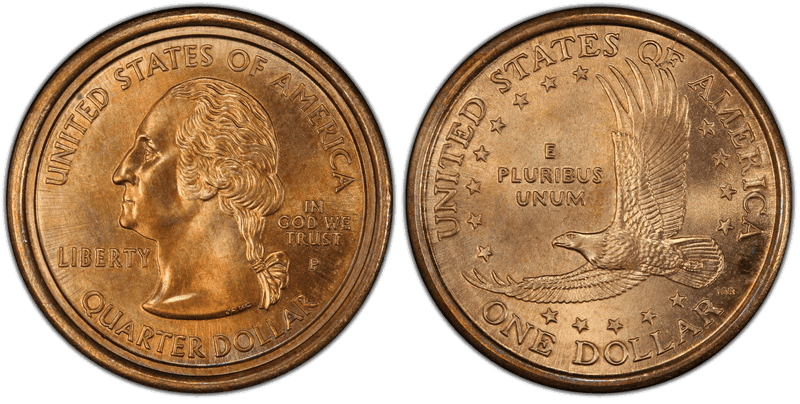 2000 (P) Sacagawea Dollar - Mule with State Obverse