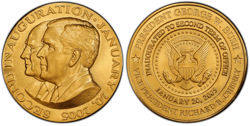 (2005) Medal Bush/Cheney 2nd Inauguration Gold 14k