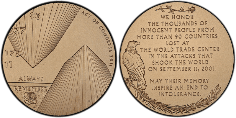 (2011) Fallen Heroes of 9/11 Medal - New York, Bronze 76mm