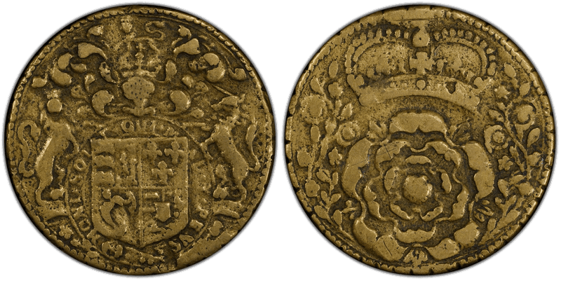 (c. 1720) Medal Crowned Rose & Royal Arms