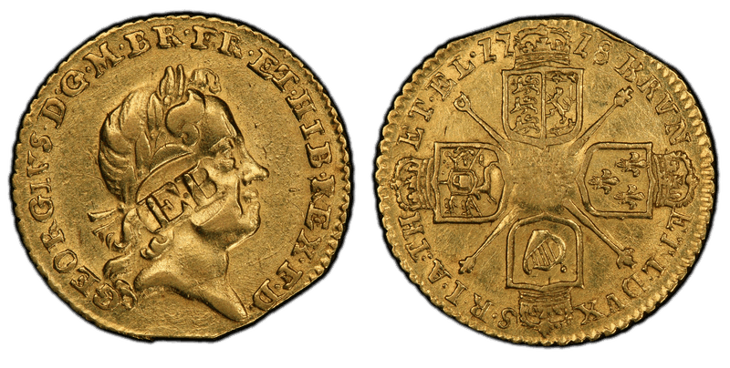 1/6 Ephraim Brasher C/M on 1718 GB 1/4G Dollar