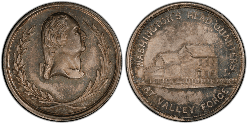 (1860) Silver Medal GW-288, Valley Forge Headquarters