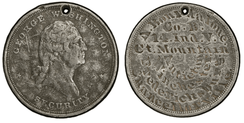 (1862) Medal GW-262, Civil War Dog Tag