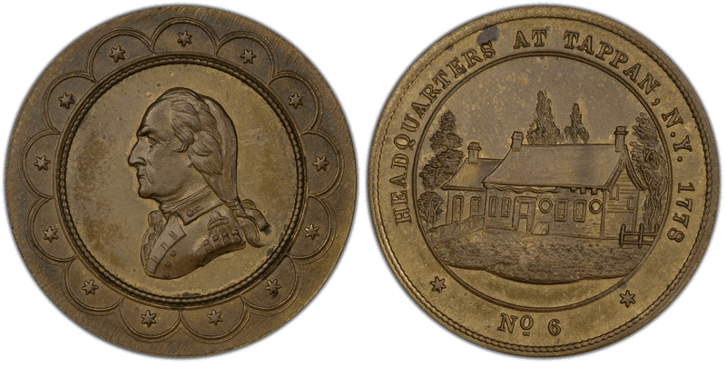 (1862) Brass Medal GW-493, 2nd Obv Headquarters, No. 5 Tappan