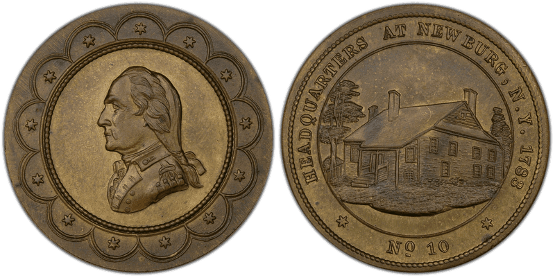 (1862) Brass Medal GW-497, 2nd Obv Headquarters, No. 10 Newburg