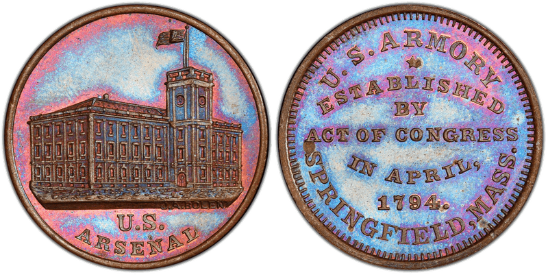 (c.1862) Medal JAB-4 Copper Arsenal Without Sun