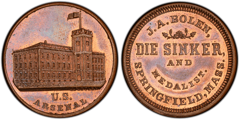 (c.1862) Medal JAB-M/E 5 Copper U.S. Arsenal