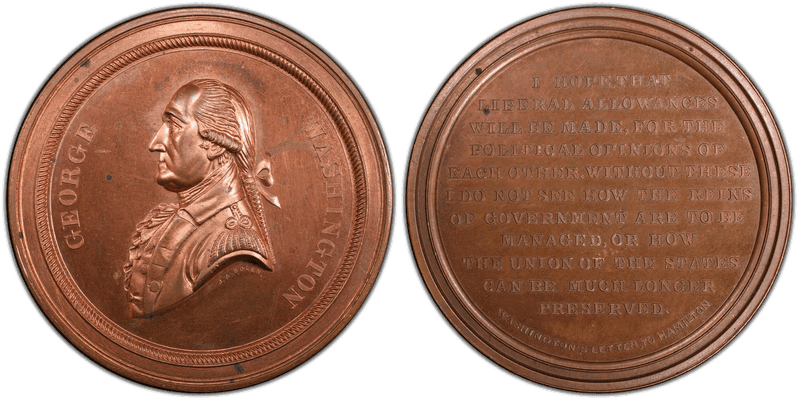 (1864) Medal GW-675, JAB-11 Copper Letter to Hamilton