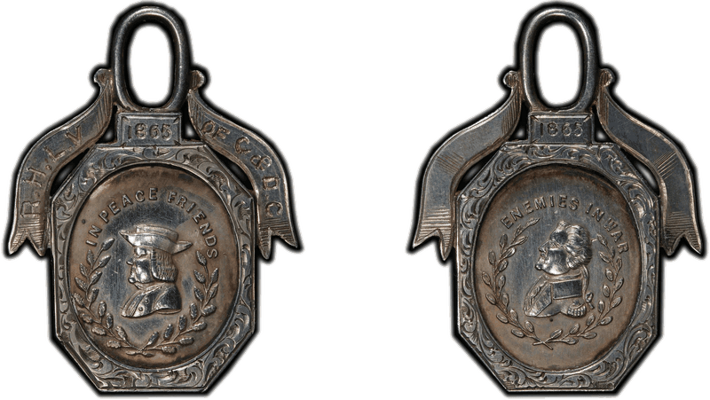 (1865) Silver Medal GW-767, Enemies In War, In Peace Friends