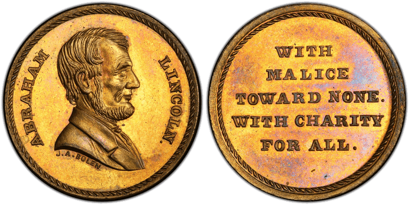 (c.1865) Medal JAB-20 Brass Abraham Lincoln