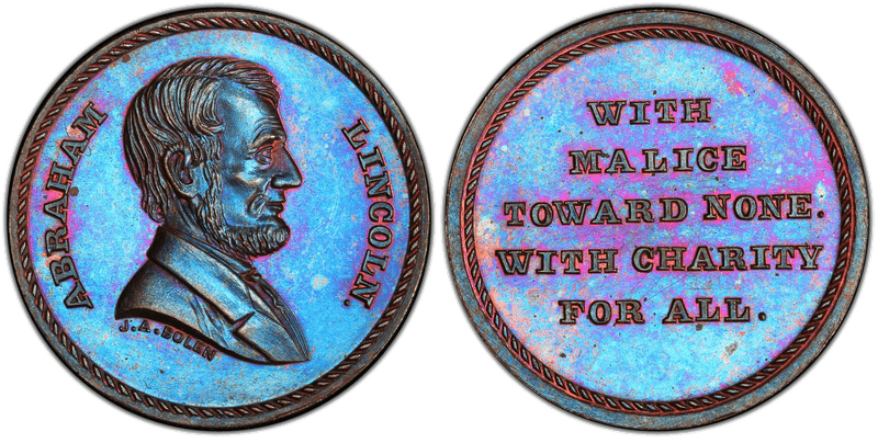 (c.1865) Medal JAB-20 Copper Bolen-Abraham Lincoln