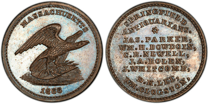 (c.1866) Medal JAB-23 Copper Springfield Antiquarians