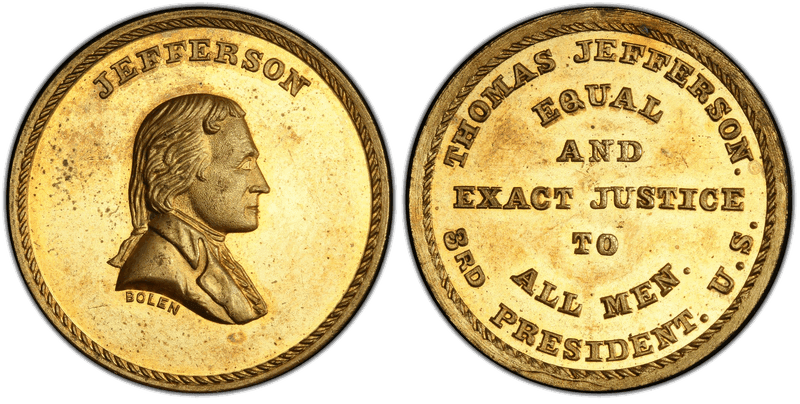 (c.1867) Medal JAB-26 Brass Thomas Jefferson