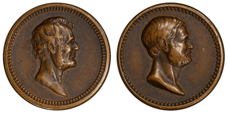 (c.1869) Bronze Medalet J-PR-39, Lincoln-Grant