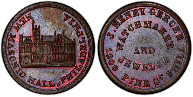 (c.1874) Civil War Store Card F-NC-PA-Da, J. Henry Gercke
