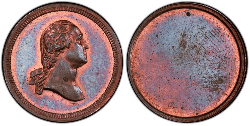 (1876) Medalet GW-459, Uniface Copper Washington