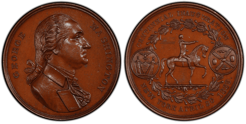 (1889) Bronze Medal GW-1104, Equestrian-Centennial Inaguration