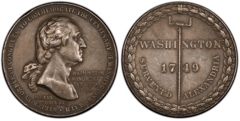 (1904) Silver Medal Baker-1826A, Washington Monument Association