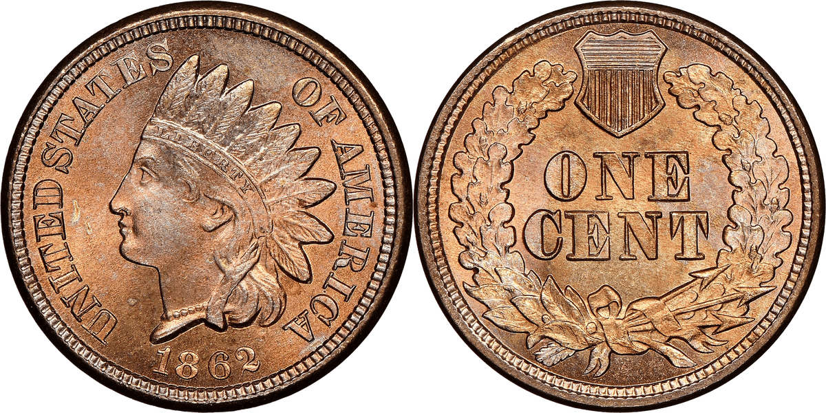 1862 Indian Head Cent