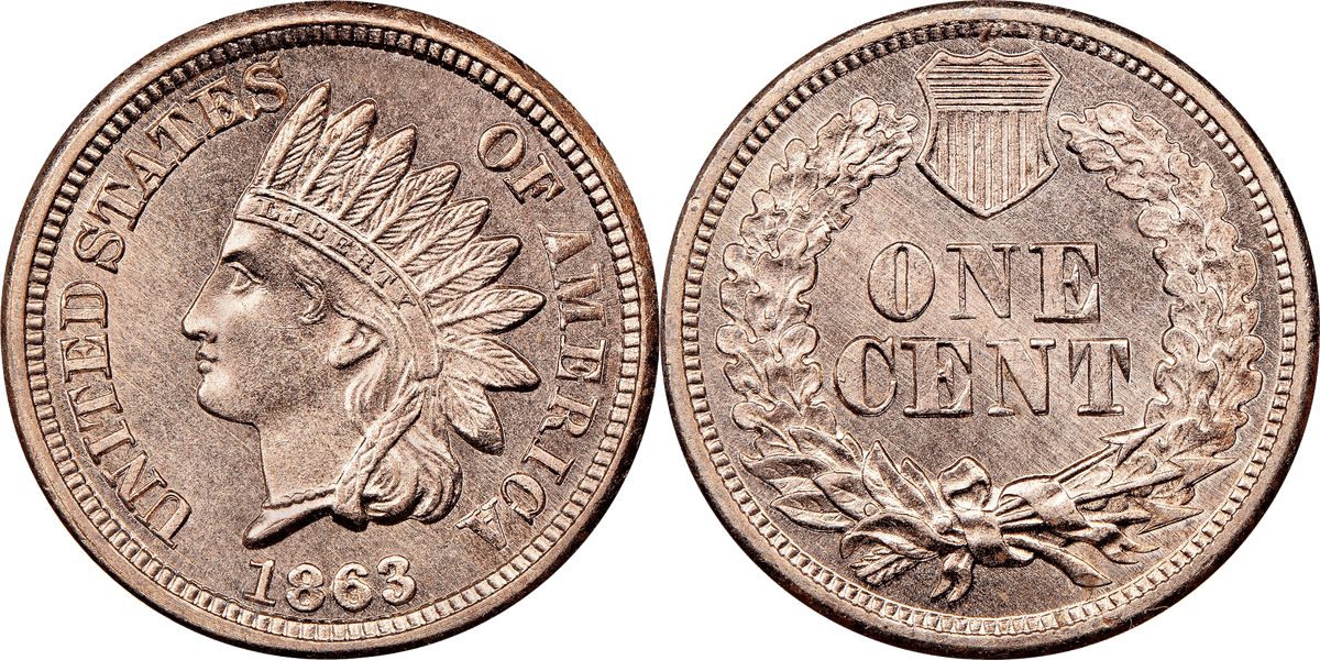 1863 Indian Head Cent