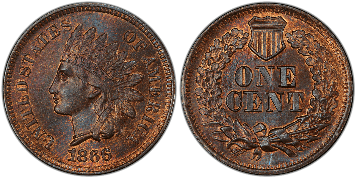 1866 Indian Head Cent Base