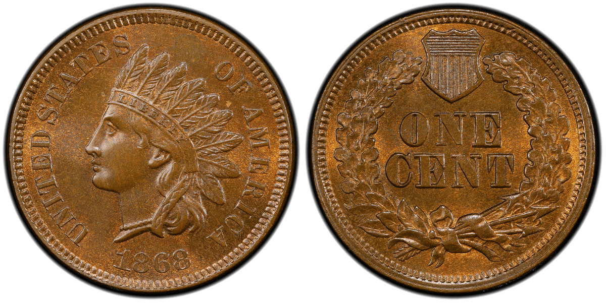 1868 Indian Head Cent Base