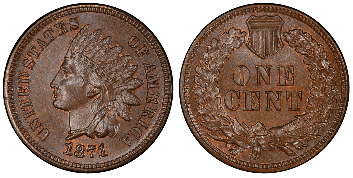 1871 Indian Head Cent