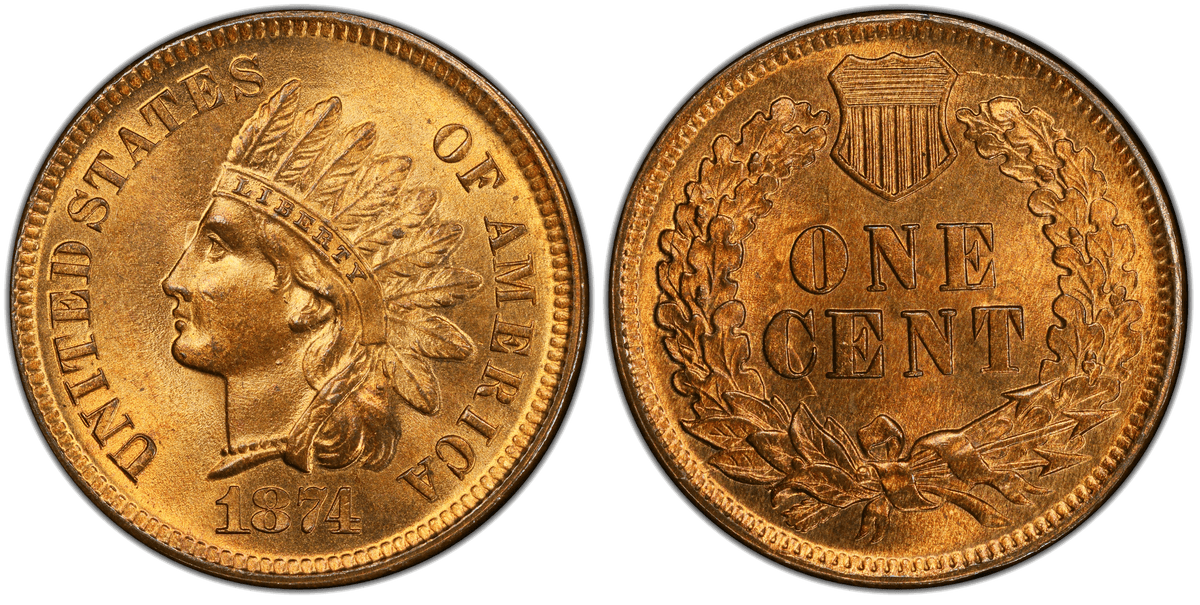 1874 Indian Head Cent