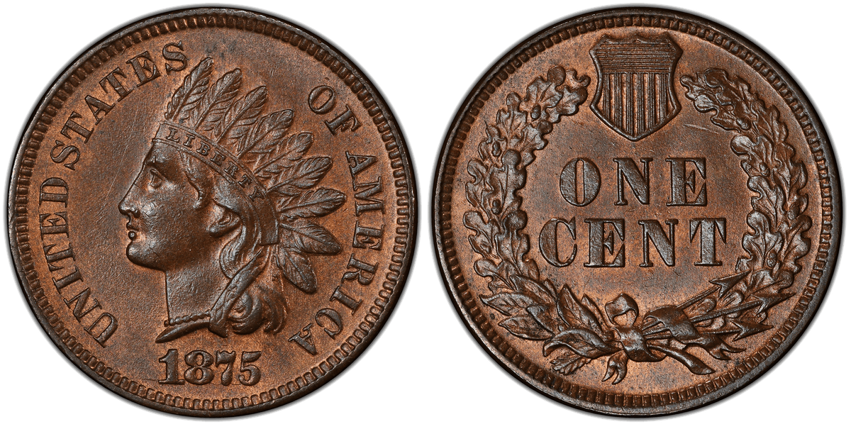 1875 Indian Head Cent