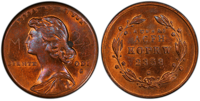 No Date Cent Pattern - Pollock-4060, Copper GM Roller Dies