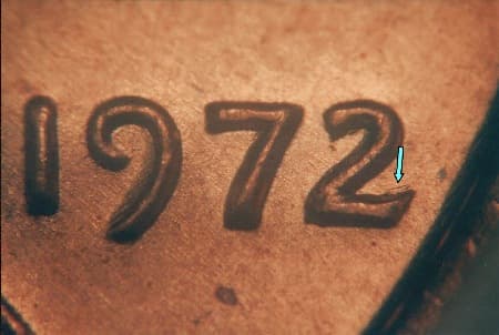1972 Doubled Die Obverse WDDO-012
