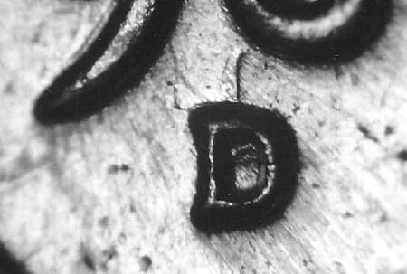 1961-D Repunched Mintmark WRPM-013