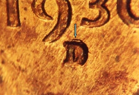 1930-D Repunched Mintmark WRPM-001