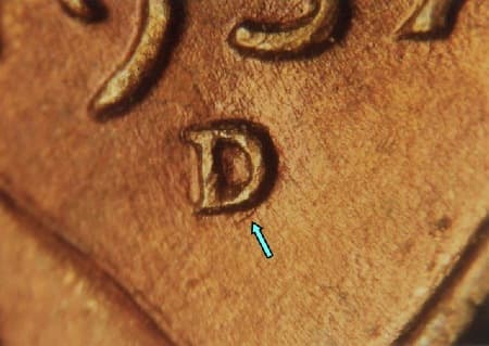 1937-D Repunched Mintmark WRPM-003