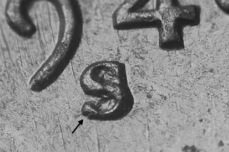 1949-S Repunched Mintmark WRPM-022