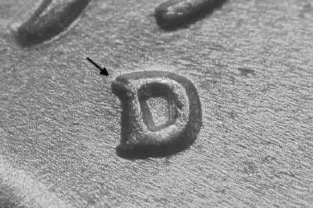 1950-D Repunched Mintmark WRPM-013