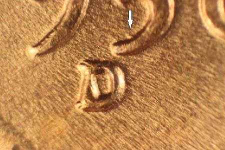1950-D Repunched Mintmark WRPM-016