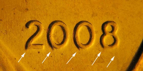 2008P-1DEO-015T Trail Die Obverse