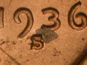 1936-S Repunched Mintmark RPM-001