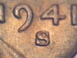 1941-S Repunched Mintmark RPM-012