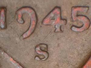 1945-S Repunched Mintmark RPM-004