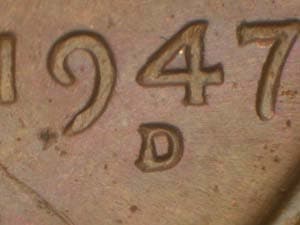 1947-D Repunched Mintmark RPM-005