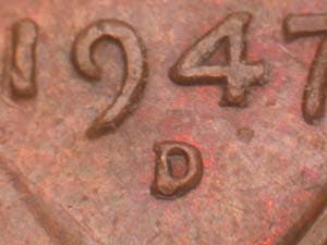 1947-D Repunched Mintmark RPM-007