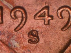1949-S Repunched Mintmark RPM-002